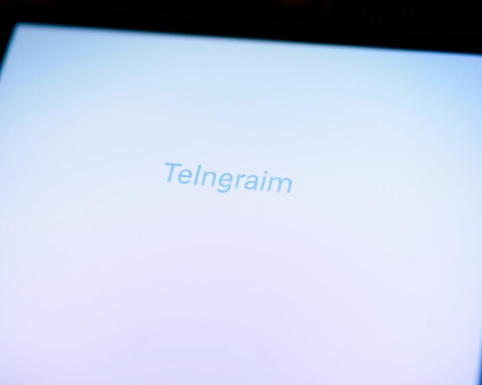 A digital device's screen displaying the Telegram app's user interface, showcasing the user's username in a clear, prominent position. The screen is well-lit, with a soft, warm glow illuminating the interface elements. The username is presented in a clean, legible font, with a subtle drop shadow effect to make it stand out. The overall composition is balanced, with the username occupying the central focus, surrounded by the app's familiar interface elements. The scene conveys a sense of simplicity and accessibility, reflecting the ease of finding one's Telegram username.