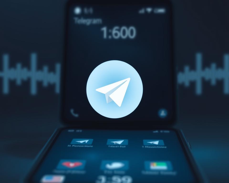 A serene and secure Telegram interface, showcased against a blurred backdrop of a smartphone and its network bars. The Telegram logo stands prominently in the foreground, conveying a sense of trust and privacy. The UI elements are meticulously designed, with clean lines, subtle gradients, and a minimalist aesthetic. Soft, directional lighting illuminates the scene, creating a calming and professional atmosphere. The overall composition suggests the reliable and discreet nature of Telegram, suitable for safeguarding sensitive communications on mobile devices.
