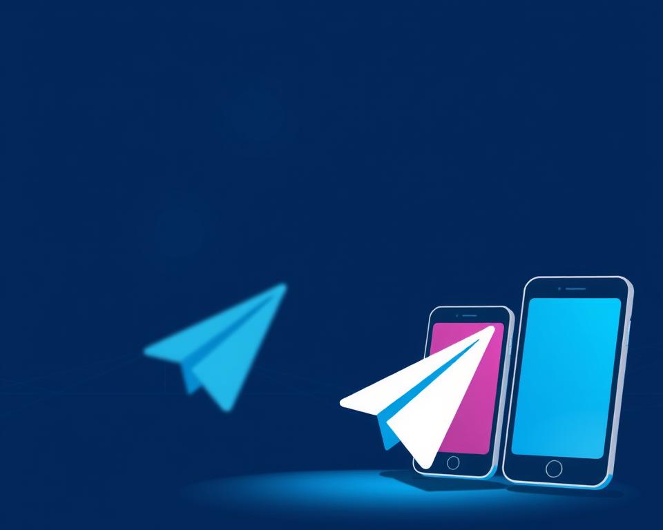 A sleek and modern illustration showcasing the availability and accessibility of Telegram, a popular messaging app. In the foreground, a vibrant and minimalist representation of the Telegram logo, its iconic paper plane design rendered in a clean, flat style. The middle ground features a series of mobile devices, each displaying the Telegram app interface, their screens illuminated with a soft, diffused lighting. In the background, a subtle grid or wireframe pattern suggests the underlying digital infrastructure that enables Telegram's global connectivity. The overall composition conveys a sense of seamless communication, reliability, and the uninterrupted flow of information, reflecting the core values and functionality of the Telegram platform.