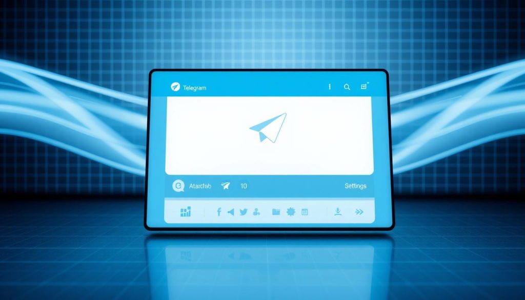A sleek, modern digital telegram interface, with a clean and minimalist design. The foreground features a telegram message window, with a cursor blinking, ready to type. The middle ground shows telegram icons and buttons, such as send, attach, and settings. The background depicts a subtle grid or graph paper pattern, suggesting the technical, digital nature of the telegram system. The lighting is soft and even, creating a sense of focus and clarity. The overall atmosphere is one of efficiency, communication, and the power of digital technology.