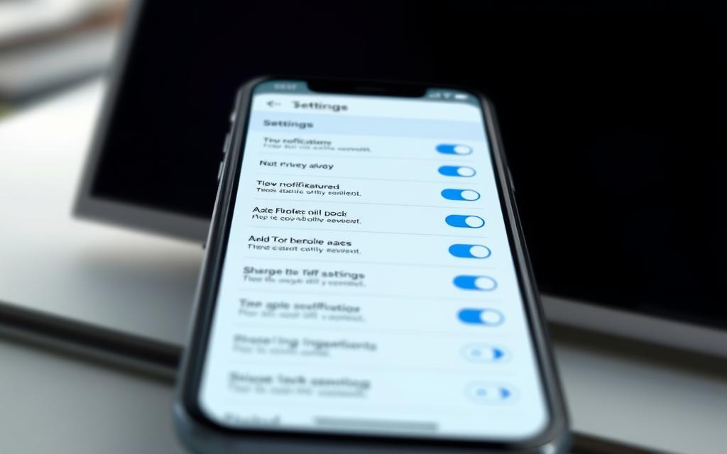 A detailed, tech-savvy illustration of a mobile device's Telegram settings interface. The foreground showcases the app's main settings menu, with clear icons and toggles for features like notifications, privacy, and security. The middle ground depicts a sleek, modern smartphone design, reflecting the clean, minimalist aesthetic of the Telegram app. The background is a subtle, blurred gradient that enhances the overall digital atmosphere. The lighting is soft and even, creating a sense of depth and clarity. The camera angle is slightly elevated, providing a comprehensive view of the settings screen and device. The overall mood is one of professionalism, simplicity, and user-friendliness, reflecting the core values of the Telegram messaging platform.